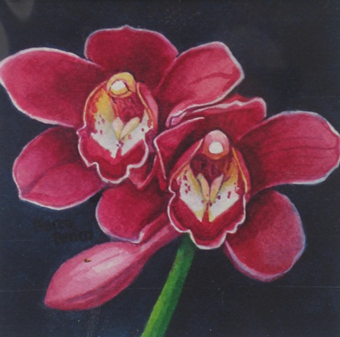 Orchids Red-Framed