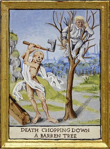 Death Chopping Down a Barren Tree