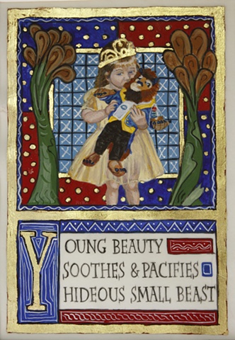Young Beauty Sooths & Pacifies Hideous Small Beast