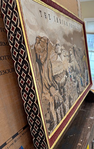 Frame Border "The Indian Problem, (Mt.Rushmore)"