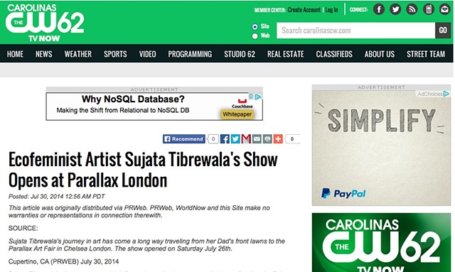 Sujata Tibrewala's Show Opens at Parallax London