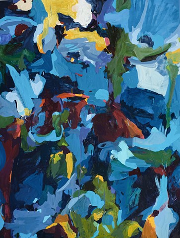 Blues painting, Stacy Gibboni, Big Abstract Paintings, Artwork 