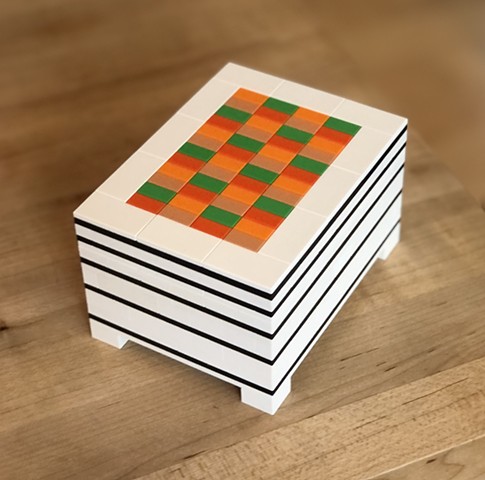 Lego Box #1 (white base / orange to green)