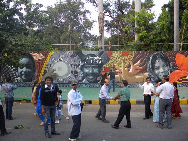 Mural, Augustina Droze, Nagpur, India, Ayudashilp