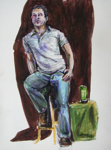 drawing of Gabe Funes by Chris Mona