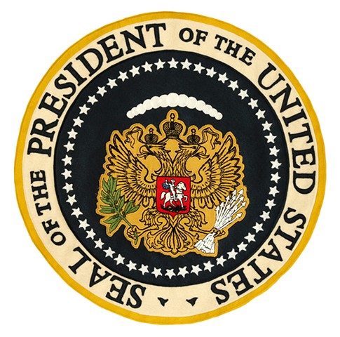 POTUS presidential seal activist art fiber art russia