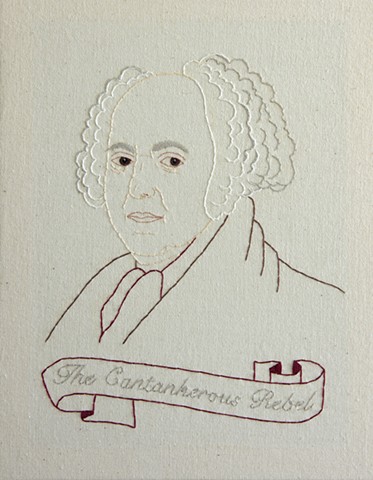 John Adams embroidery fiber art US Presidents american history