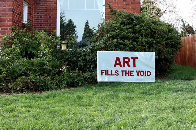 fiber art activist art craftivism pandemic lawn sign 