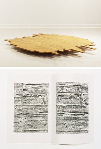 Floor I
2010
Wood on wheels
Apprx. 96 x 96 x 5 in.

Floor II
2010
Charcoal rubbing
28 x 20 in.