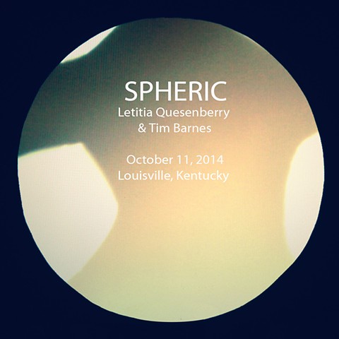 CURATORIAL

SPHERIC: Tim Barnes and Letitia Quesenberry
October 11, 2014
The Big Hush: 6th Annual Speed Museum
Patron Circle Members Party
Louisville, Kentucky
