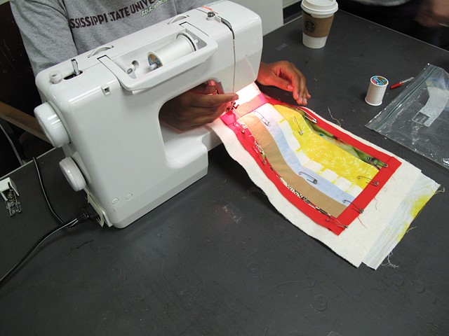 STUDENT WORK


Fiber and Paper Arts Club
Turmeric Dye and Mini-Art Quilt