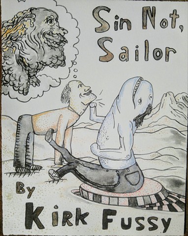 Whale lithograph sailor