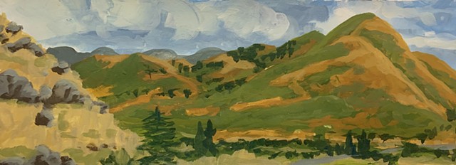 Landscape painting, plein air, alla prima painting, california landscape, Yosemite painting, Sequoia painting,  contemporary landscape