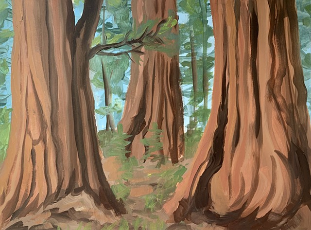Landscape painting, plein air, alla prima painting, california landscape, Yosemite painting, Sequoia painting,  contemporary landscape
