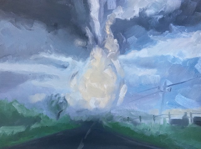 storm art, landscape painting, climate art, all prima painting