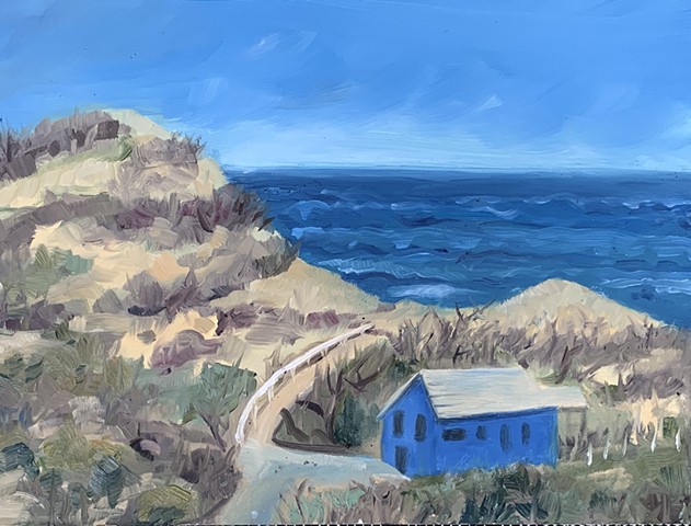 Blue House at Ballston Beach