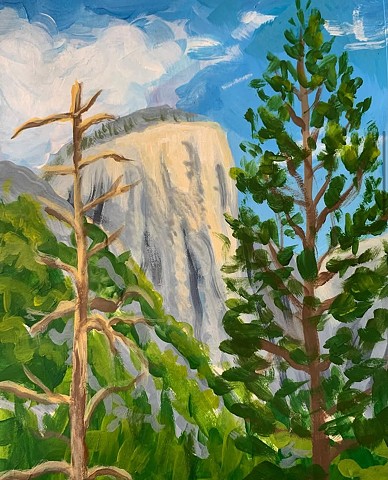 landscape painting, plein air, california painting, yosemite painting, El Capitan
