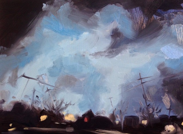 landscape, storm, climate change, painting, tornado