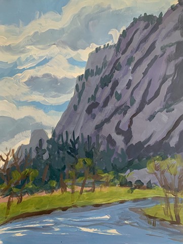 landscape painting, plein air, alla prima painting, california landscape, Yosemite painting, contemporary landscape