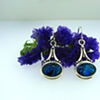 French Hook style earrings with 14x10mm oval Blue Paua Shell.