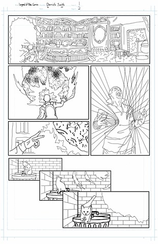 "The Legend of Blue Cosmic" issue 1, page 2 pencils