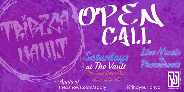 Tribeca Vault Open Call 2019 promotional banner for FYID NYC