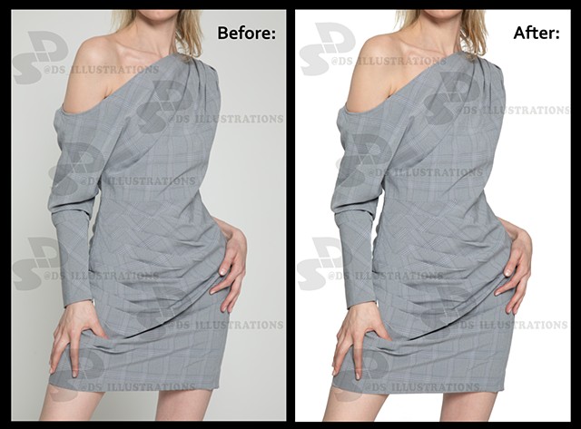 Photo retouch for Walter Baker upscale clothing brand