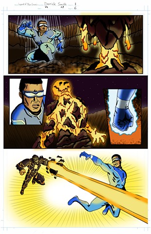 "The Legend of Blue Cosmic" issue 1, page 6 colors