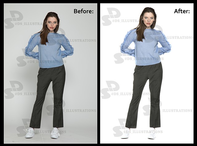 Photo retouch for Walter Baker upscale clothing brand