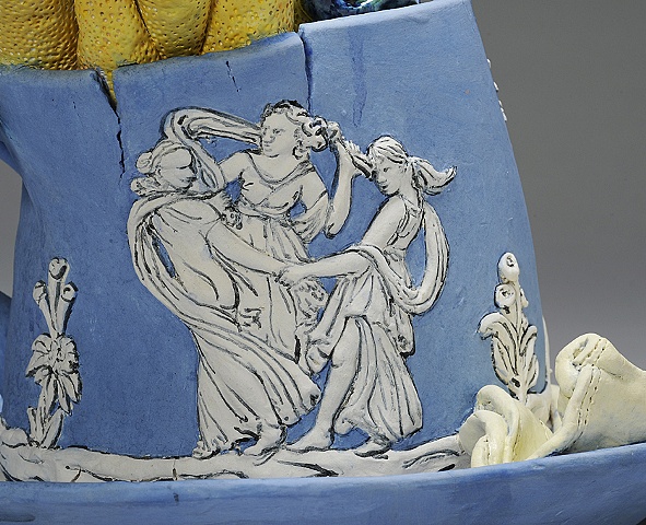 Large Wedgwood Cup Runneth Over detail of the Three Graces by Linda S Fitz Gibbon