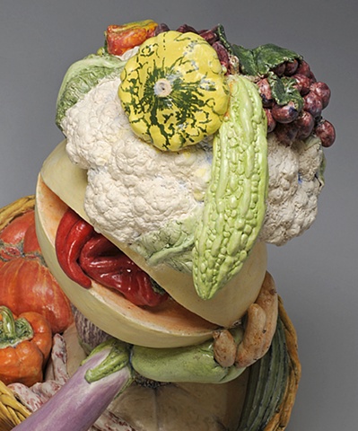 Ceramic food portrait by Linda S Fitz Gibbon, commissioned by Yolo Arts, funded by the James Irvine Foundation 