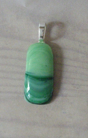 unique recycled glass pendant