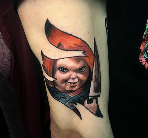 Chucky Doll - Darius Lipinski / Animal Farm Tattoo Chicago