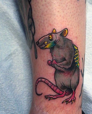 Darius Lipinski Chicago Tattoos Realism Tattoo Artist Illustration Color Tattoo Zombie Rat