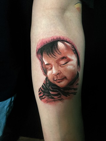 Color Child's Portrait Tattoo - Darius Lipinski / Animal Farm Tattoo Chicago