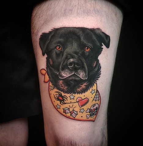 Animal Farm Tattoos Chicago @moira_mctaggert Margaret McNulty Motley Dog Tattoo