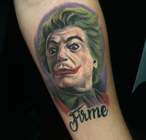 Cesar Romero Joker Color Portrait - Darius Lipinski / Animal Farm Tattoo Chicago