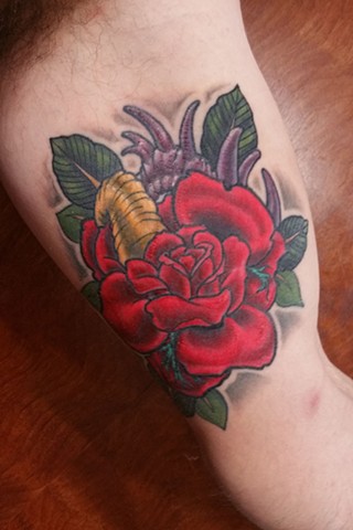 Animal Farm Tattoos Chicago Tatuajes Rose Heart Mashup Tattoo