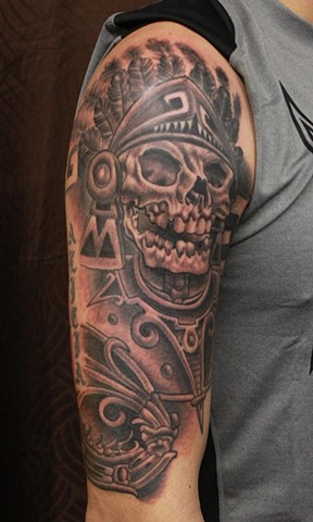 Animal Farm Tattoos Chicago Tatuajes Aztec Skeleton Zombie Tattoo