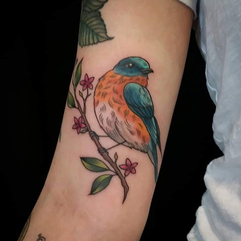 Animal Farm Tattoos Chicago @moira_mctaggert Margaret McNulty Blue Bird Tattoo
