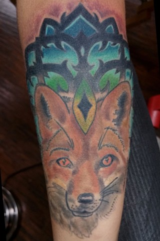 Animal Farm Tattoos Chicago Tatuajes Fox and Mandala Tattoo