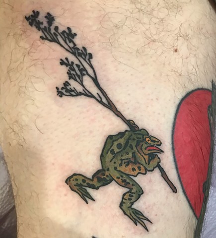 frog and branch