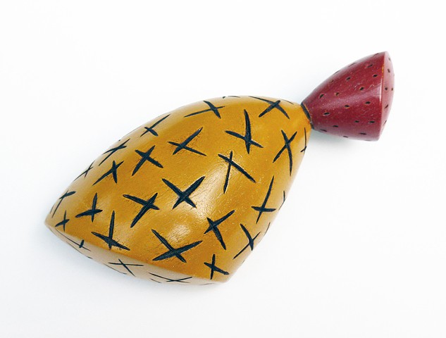 Yellow Criss-Cross Brooch
