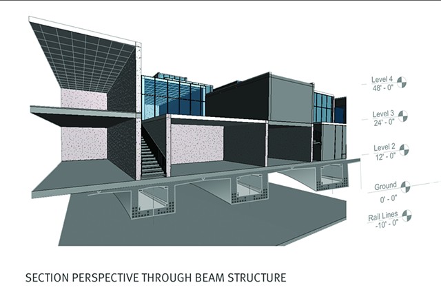 concrete beam span, modular housing structure