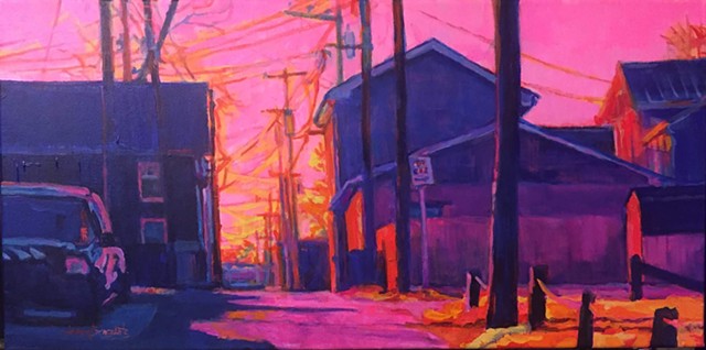 Behind Main St., Lewisburg, PA, Won 2nd Place, 8th Annual AOY Juried Show, 2019