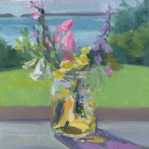 Maine light, mason jar 