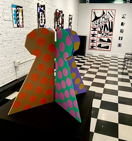 In situ at "The Moon Tipped Her Hat", Mix Gallery, Ithaca