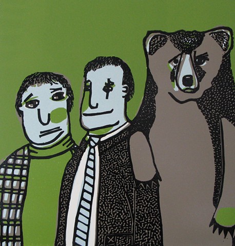 Reductive Linoleum Prints
