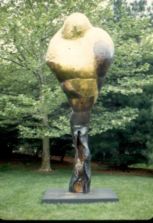 an abstract figure Located at Grounds for Sculpture in New Jersey U.S.A. 