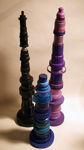 Cap Towers (black, purple, blue)